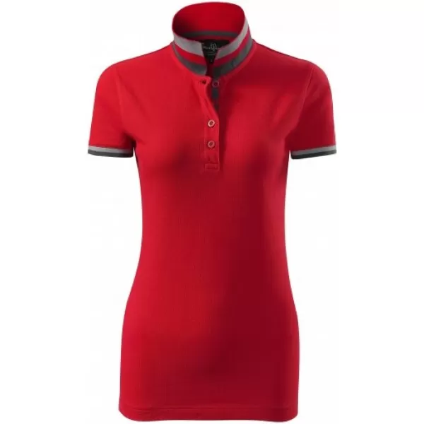  Tricou de damă cu guler MALFINI PREMIUM COLLAR UP 257 FORMULA ROSIE 