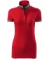 Tricou de damă cu guler MALFINI PREMIUM COLLAR UP 257 FORMULA ROSIE
