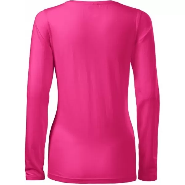  Tricou de damă cu mâneci lungi MALFINI SLIM 139 MAGENTA 