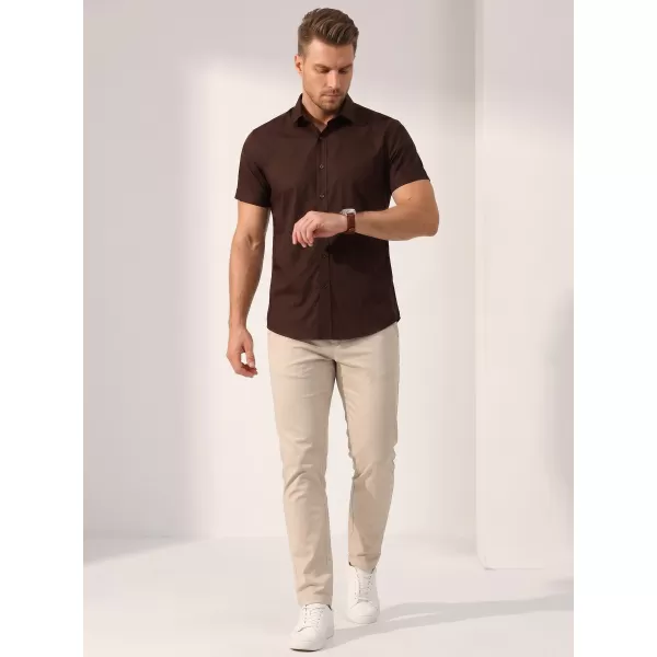  Cămașă pentru bărbați cu mâneci scurte MALFINI PREMIUM FLASH 260 CAFEA 