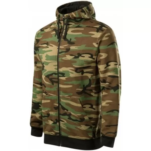  Hanorac pentru bărbați MALFINI CAMO ZIPPER C19 MARO DE CAMUFLAJ 