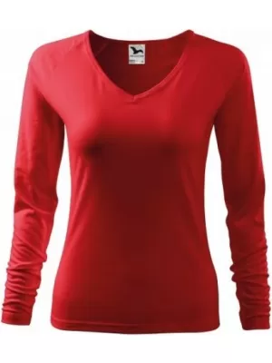Tricou de damă cu mâneci lungi MALFINI ELEGANCE 127 ROŞU
