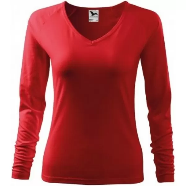  Tricou de damă cu mâneci lungi MALFINI ELEGANCE 127 ROŞU 