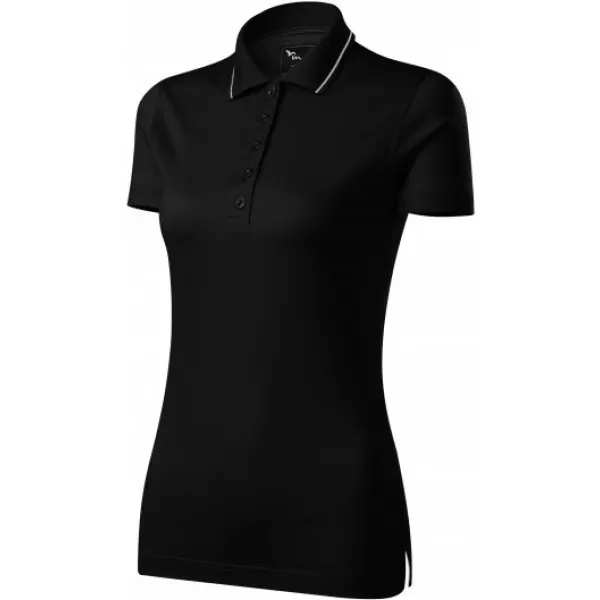  Tricou de damă cu guler MALFINI PREMIUM GRAND 269 NEGRU 