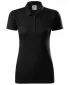 Tricou de damă cu guler MALFINI SINGLE J. 223 NEGRU