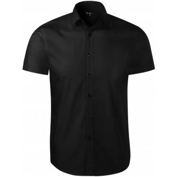  Cămașă pentru bărbați cu mâneci scurte MALFINI PREMIUM FLASH 260 NEGRU 