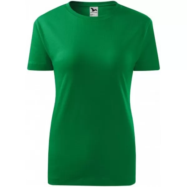  Tricou pentru femei MALFINI CLASSIC NEW 133 VERDE MEDIU 