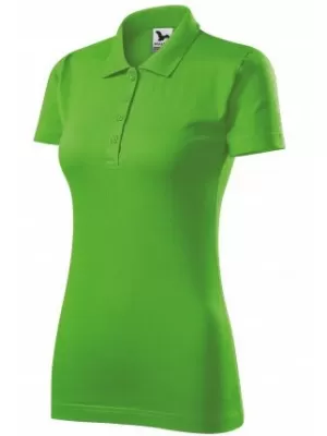 Tricou de damă cu guler MALFINI SINGLE J. 223 VERDE MĂR