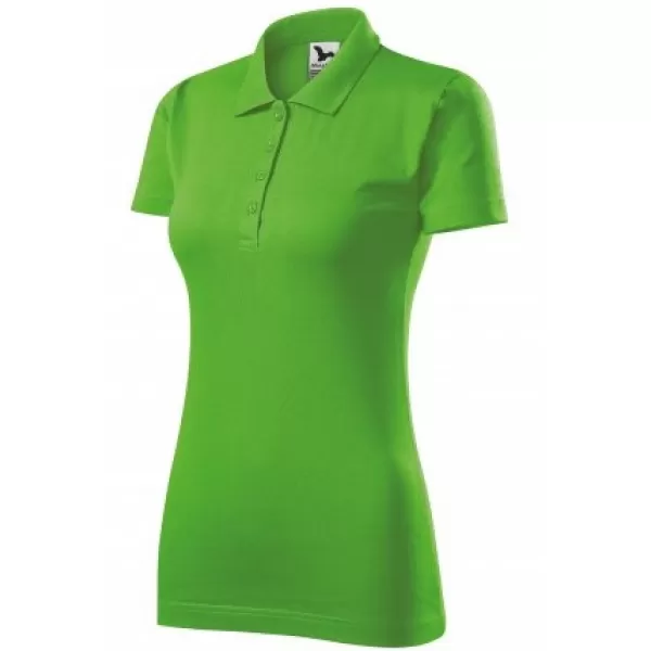  Tricou de damă cu guler MALFINI SINGLE J. 223 VERDE MĂR 