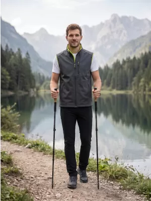 Vestă softshell pentru bărbați MALFINI VISION 517 GRI OȚEL