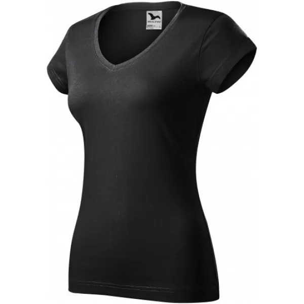  Tricou pentru femei MALFINI FIT V-NECK 162 GRI ABANOS 