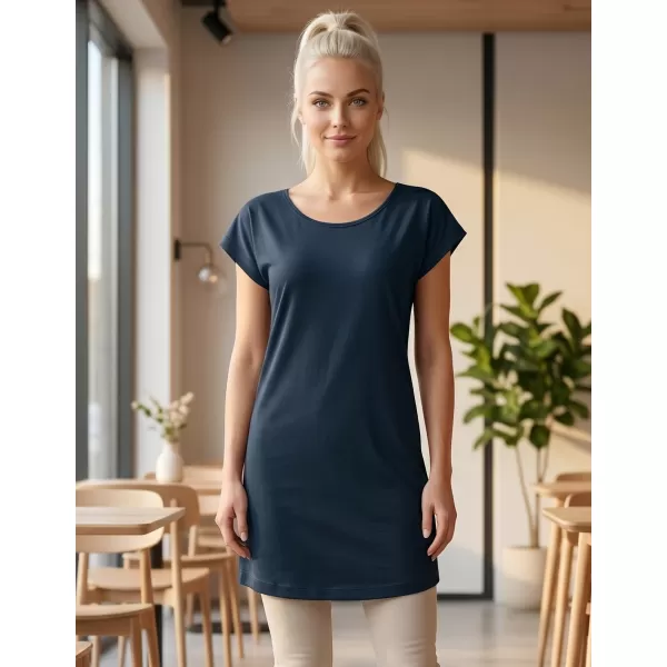  Tricou lung de damă MALFINI LOVE 123 ALBASTRU MARIN 