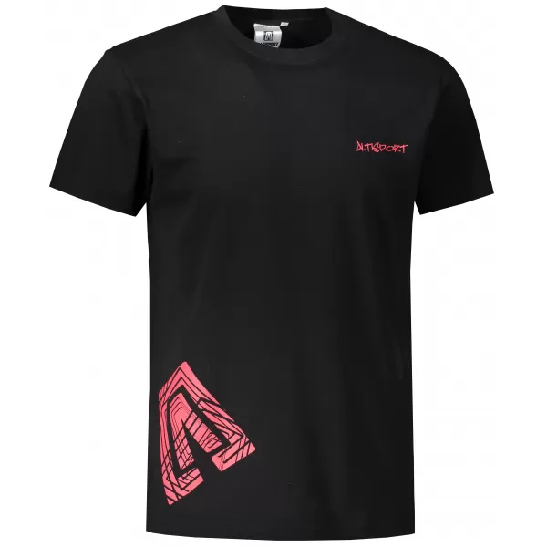  Tricou pentru bărbați ALTISPORT ALM013129 NEGRU ȘI ROȘU 