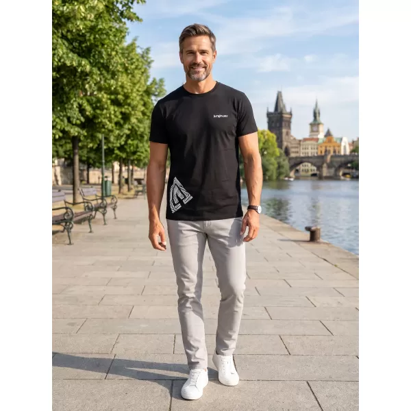  Tricou pentru bărbați ALTISPORT ALM013129 ALB-NEGRU 
