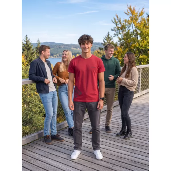  Tricou pentru bărbați ALTISPORT ALM013129 ROȘU MARLBORO 