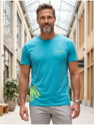 Tricou pentru bărbați ALTISPORT ALM013129 TURCOAZ