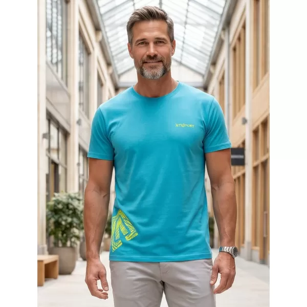  Tricou pentru bărbați ALTISPORT ALM013129 TURCOAZ 