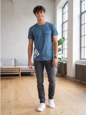 Tricou pentru bărbați ALTISPORT ALM013129 DENIM