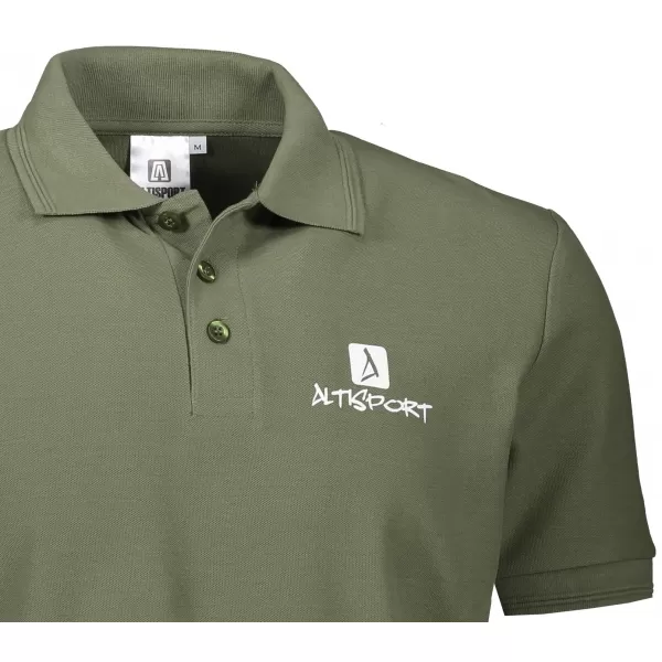  Tricou pentru bărbați cu guler ALTISPORT ALM008203 KAKI 