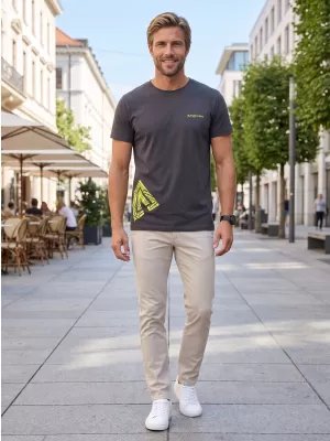 Tricou pentru bărbați ALTISPORT ALM013129 GRI ABANOS