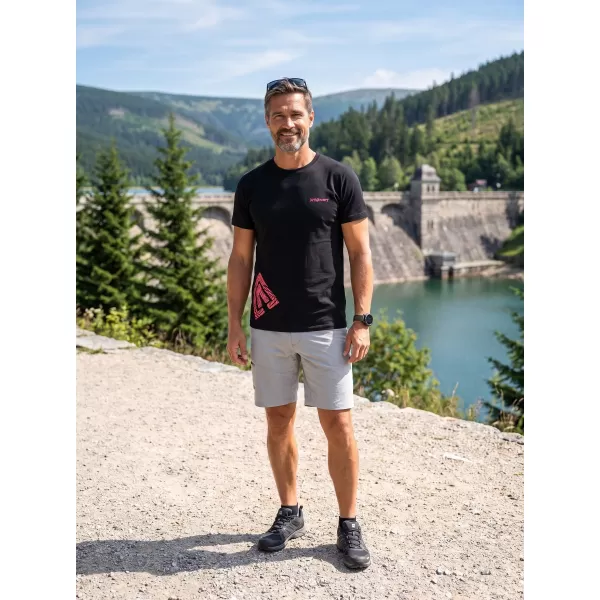  Tricou pentru bărbați ALTISPORT ALM013129 NEGRU ȘI ROȘU 