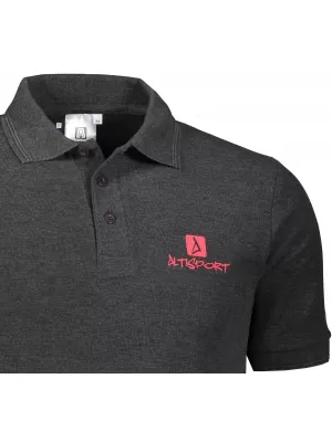 Tricou pentru bărbați cu guler ALTISPORT ALM008203 EVIDENȚIERE ANTRACIT