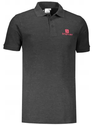 Tricou pentru bărbați cu guler ALTISPORT ALM008203 EVIDENȚIERE ANTRACIT