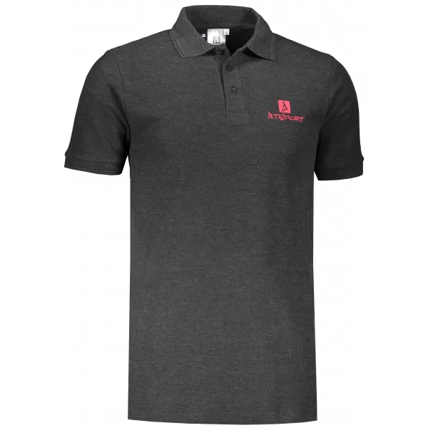  Tricou pentru bărbați cu guler ALTISPORT ALM008203 EVIDENȚIERE ANTRACIT 