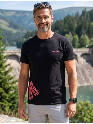 Tricou pentru bărbați ALTISPORT ALM013129 NEGRU ȘI ROȘU
