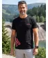 Tricou pentru bărbați ALTISPORT ALM013129 NEGRU ȘI ROȘU