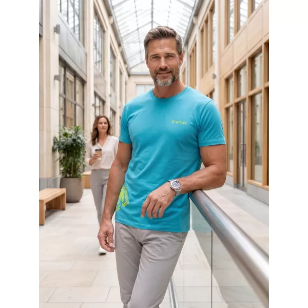  Tricou pentru bărbați ALTISPORT ALM013129 TURCOAZ 