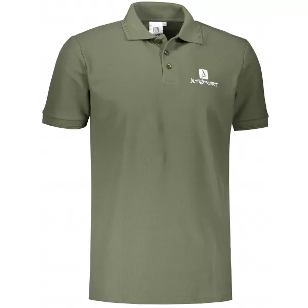  Tricou pentru bărbați cu guler ALTISPORT ALM008203 KAKI 