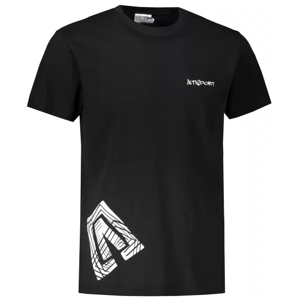  Tricou pentru bărbați ALTISPORT ALM013129 ALB-NEGRU 