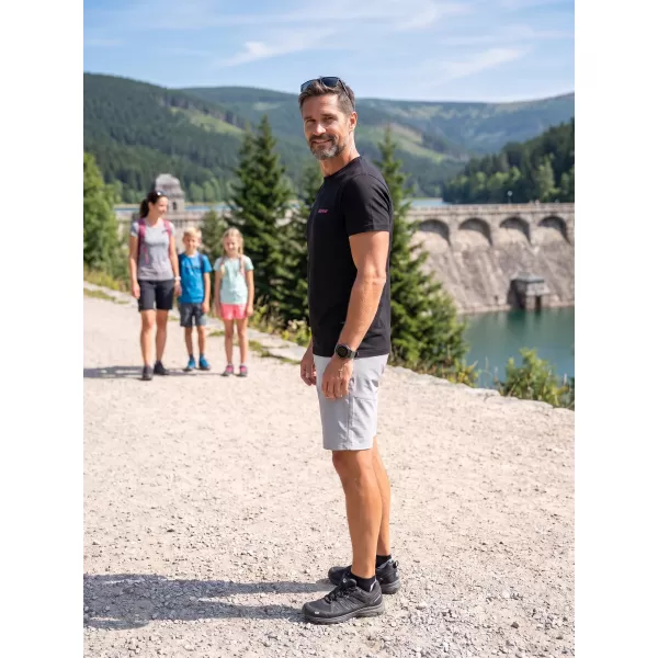  Tricou pentru bărbați ALTISPORT ALM013129 NEGRU ȘI ROȘU 