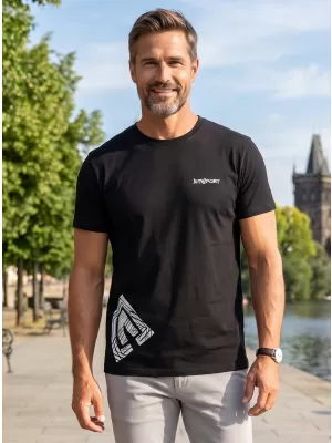 Tricou pentru bărbați ALTISPORT ALM013129 ALB-NEGRU