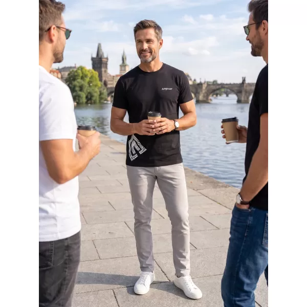  Tricou pentru bărbați ALTISPORT ALM013129 ALB-NEGRU 