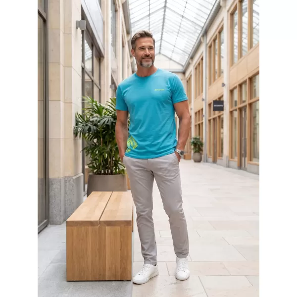  Tricou pentru bărbați ALTISPORT ALM013129 TURCOAZ 