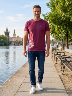 Tricou pentru bărbați ALTISPORT ALM013129 FUCSIE