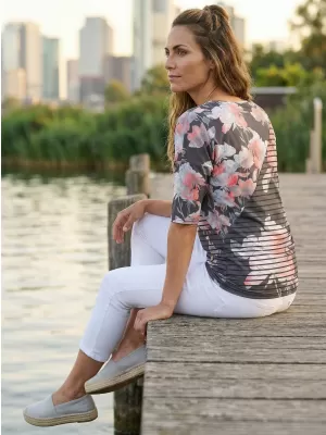 Tricou pentru femei KIXMI KRISTIE GRI INCHIS