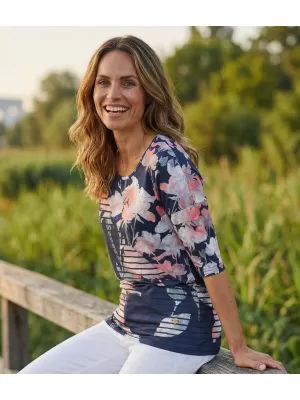 Tricou pentru femei KIXMI KRISTIE ALBASTRU INCHIS