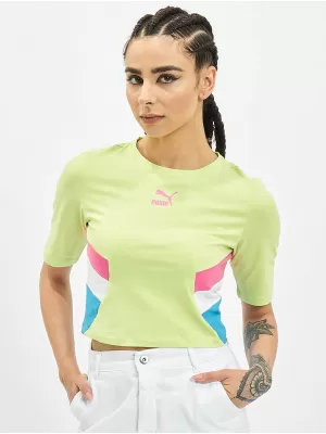 Top pentru femei PUMA TFS RETRO CROP TOP VERDE ASCUȚIT