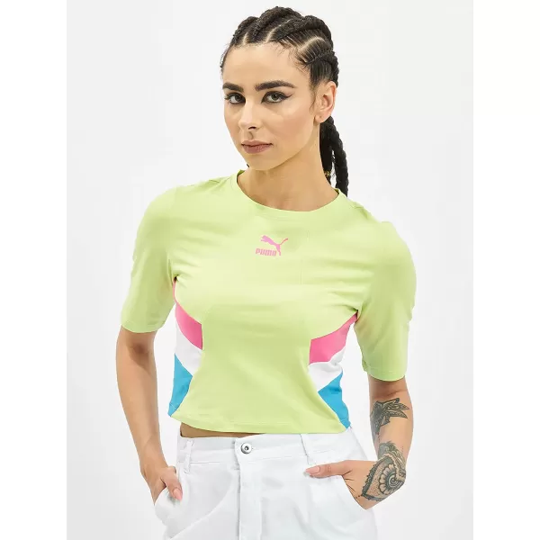  Top pentru femei PUMA TFS RETRO CROP TOP VERDE ASCUȚIT 