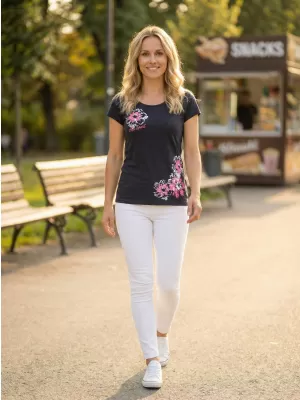 Dámské triko ALTISPORT CARRYOVER ALW016122 NÁMOŘNÍ MODRÁ