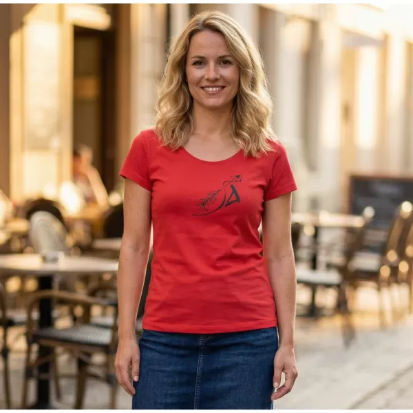  Tricou pentru femei ALTISPORT ALW030F61 ROȘU 