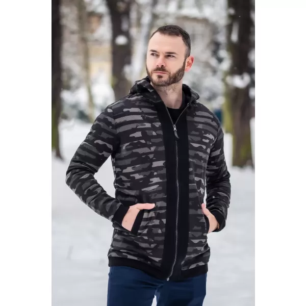  Hanorac extins pentru bărbați KIXMI KOBEY NEGRU 