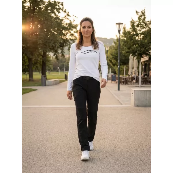  Dámské triko s dlouhým rukávem ALTISPORT CARRYOVER ALW001169 BÍLOČERNÁ 