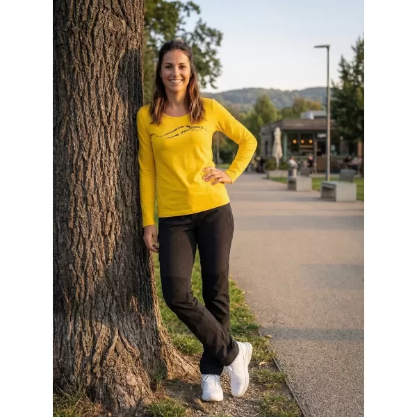  Dámské triko s dlouhým rukávem ALTISPORT CARRYOVER ALW001169 ŽLUTÁ 