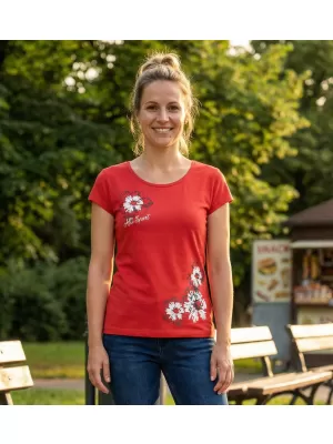Dámské triko ALTISPORT CARRYOVER ALW016122 ČERVENÁ