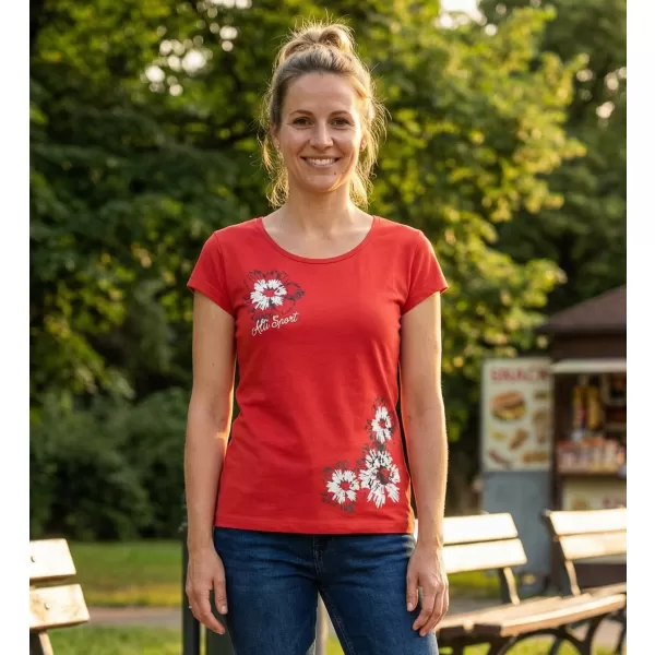  Dámské triko ALTISPORT CARRYOVER ALW016122 ČERVENÁ 