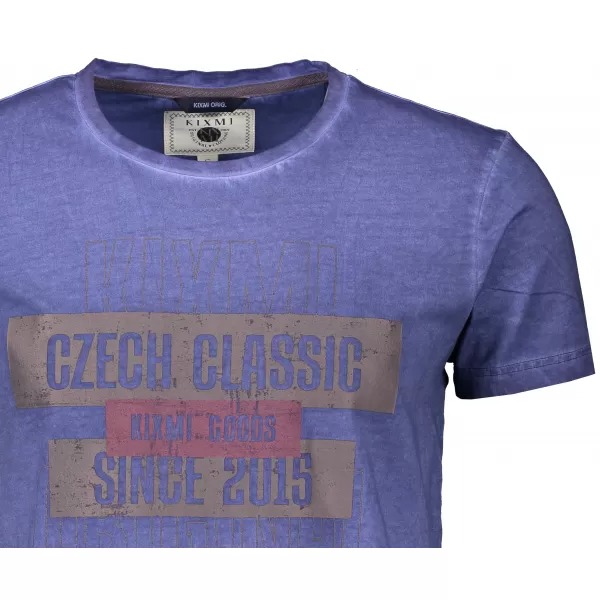  Tricou pentru bărbați KIXMI KEIRON ALBASTRU INCHIS 